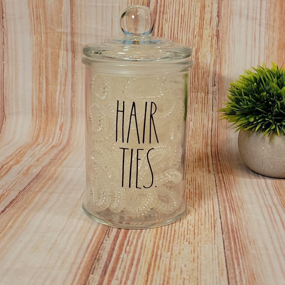 Rae Dunn Glass Hair Tie Holder